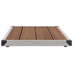 vidaXL Buitendouchebak 110x62 cm HKC roestvrij staal bruin