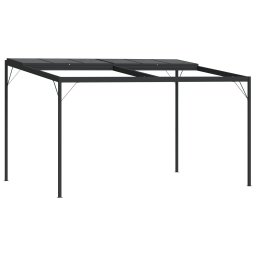 vidaXL Prieel met dak 4x3x2,5 m aluminium en staal antracietkleurig