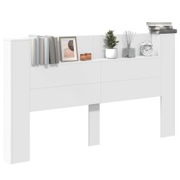 vidaXL Hoofdbordkast met LED-verlichting Wit 180 x 16,5 x 103,5 cm