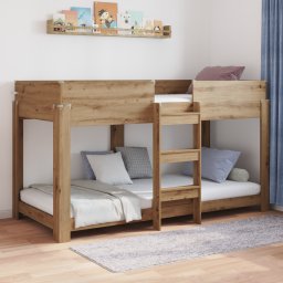 vidaXL Bunk Bed voor Kinderen Artisan Eiken 80 x 200 cm Bewerkt hout