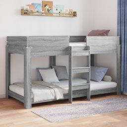 vidaXL Bunk Bed voor Kinderen Grijs Sonoma 90 x 190 cm Bewerkt hout