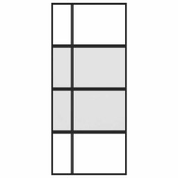 vidaXL Schuifdeur 90x205 cm gehard glas en aluminium zwart