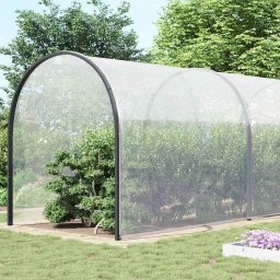 vidaXL Doorzichtig zeildoek met zeilringen 12x12 m polyethyleen
