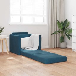 vidaXL Slaapbank Blauw 74 x 77 x 81 cm Fluweel