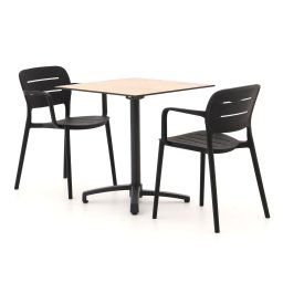 + 15% kassakorting | Forza Pazzia/Canzo 70cm dining tuinset 3-delig stapelbaar - Laagste prijsgarantie!
