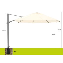 + 15% kassakorting | Shadowline Austin zweefparasol ø 350cm - Laagste prijsgarantie!