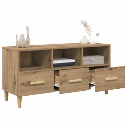 vidaXL TV-kast 102 x 36 x 50 cm Ambachtelijk eiken Bewerkt hout