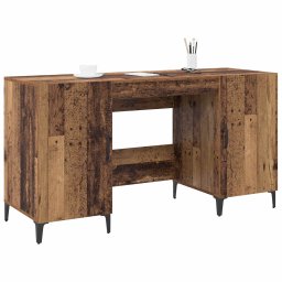 vidaXL Bureau Oudhout 140 x 50 x 75 cm Bewerkt hout