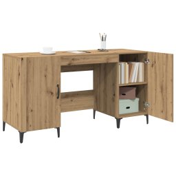 vidaXL Bureau Ambachtelijk eiken Bewerkt hout 140 x 50 x 75 cm