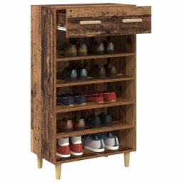 vidaXL Schoenenkast 60 x 35 x 105 cm Bewerkt hout Oud hout