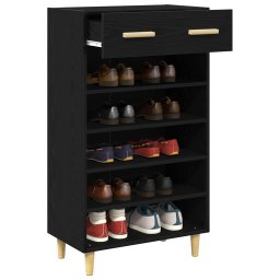 vidaXL Schoenenkast 60 x 35 x 105 cm Bewerkt hout Zwart eiken