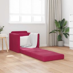 vidaXL Slaapbank Wijnrood 74 x 77 x 81 cm Fluweel