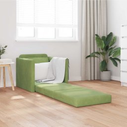 vidaXL Slaapbank Lichtgroen 74 x 77 x 81 cm Fluweel