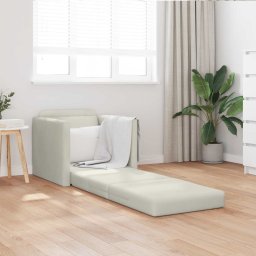 vidaXL Slaapbank Crème 74 x 77 x 81 cm Fluweel