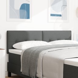 vidaXL in hoogte verstelbaar hoofdbord Donkergrijs 160 cm Stof