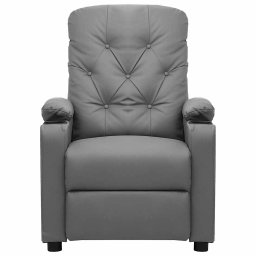 vidaXL Massagestoel kunstleer grijs