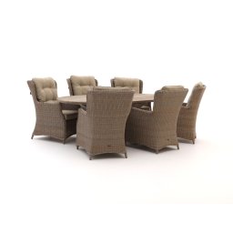 + 15% kassakorting | Intenso Milano/ROUGH-Y Ellips 240cm dining-lounge tuinset 7-delig - Laagste prijsgarantie!