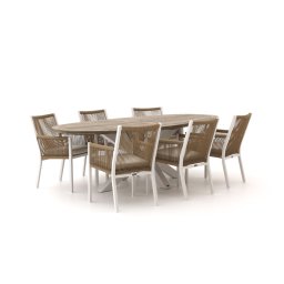 + 15% kassakorting | Manifesto Rivola/ROUGH-Y Ellips 240cm dining tuinset 7-delig - Laagste prijsgarantie!