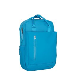 New Rebels Bruce Miami Rugzak 9L Waterafstotende Laptop Rugtas 13 inch Schooltas en Werktas van PU Nylon Comfortabel Comp 9L Turquoise