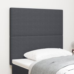 vidaXL Hoofdbord Donkergrijs 90 cm Katoen Stof