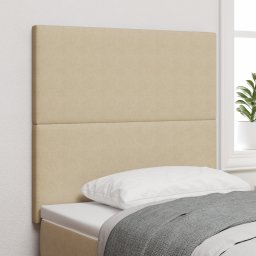vidaXL Hoofdbord Lichtgroen Grijs 90 cm Katoen Stof