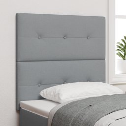 vidaXL in hoogte verstelbaar hoofdbord Lichtgrijs 80 cm Stof