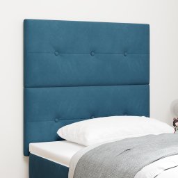 vidaXL Hoofdbord Donkerblauw 90 cm Fluweel