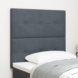 vidaXL Hoofdbord Donkergrijs 100 cm Fluweel