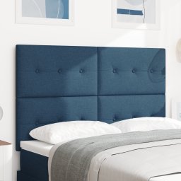 vidaXL in hoogte verstelbaar hoofdbord Blauw 144 cm Stof