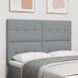 vidaXL in hoogte verstelbaar hoofdbord Lichtgrijs 160 cm Stof