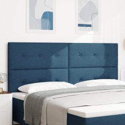 vidaXL in hoogte verstelbaar hoofdbord Blauw 200 cm Stof