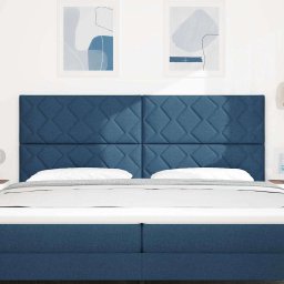 vidaXL LED Hoofdbord Blauw 200 cm Stof