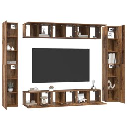 vidaXL Tv-meubelset 10 st 30,5 x 30 x 90 cm Oud Hout
