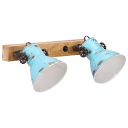 vidaXL Wandlamp 25 W E27 45x25 cm verweerd blauw