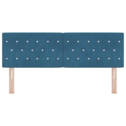 vidaXL Hoofdbord Donkerblauw 144 cm Fluweel