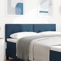 vidaXL in hoogte verstelbaar hoofdbord Blauw 144 cm Stof