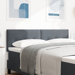 vidaXL Hoofdbord Donkergrijs 144 cm Fluweel