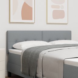 vidaXL in hoogte verstelbaar hoofdbord Lichtgrijs 160 cm Stof