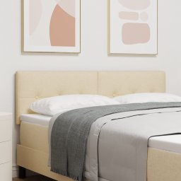 vidaXL in hoogte verstelbaar hoofdbord Crème 160 cm Stof
