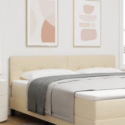 vidaXL in hoogte verstelbaar hoofdbord Crème 180 cm Stof