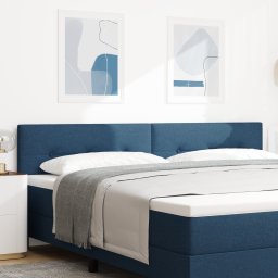 vidaXL in hoogte verstelbaar hoofdbord Blauw 200 cm Stof