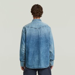 Dakota Regular Overhemd - Midden blauw - Heren