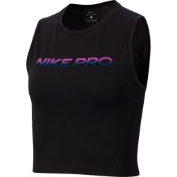 Nike - Maat M Crop Tank Sporttop Dames - Black/Dk Smoke Grey