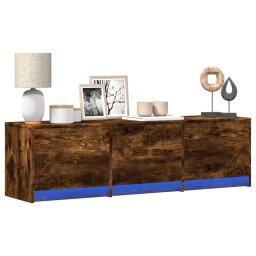 vidaXL TV-kast Gerookt eiken Bewerkt hout