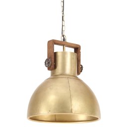 vidaXL Hanglamp industrieel rond 25 W E27 40 cm messingkleurig