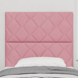 vidaXL LED Hoofdbord Roze 90 cm Fluweel