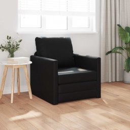 vidaXL Slaapbank Zwart 74 x 77 x 81 cm Kunstleer
