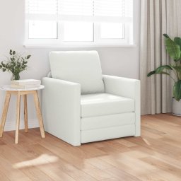 vidaXL Slaapbank Wit 74 x 77 x 81 cm Kunstleer