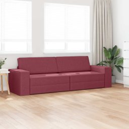 vidaXL Slaapbank Wijnrood 245 x 78 x 77 cm Stof