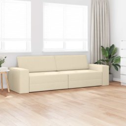 vidaXL Slaapbank Crème 245 x 78 x 77 cm Stof